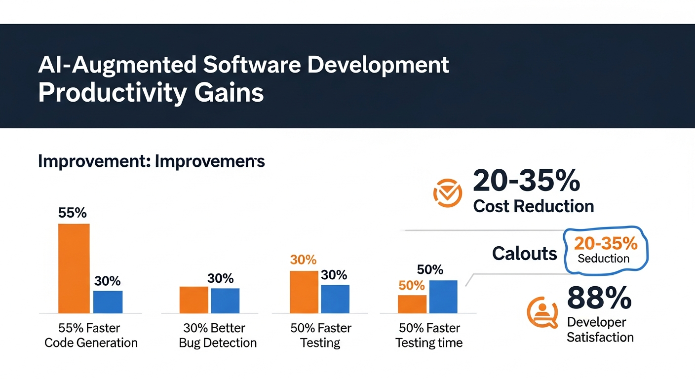 AI-Augmented Software Development Productivity Statistics and Gains