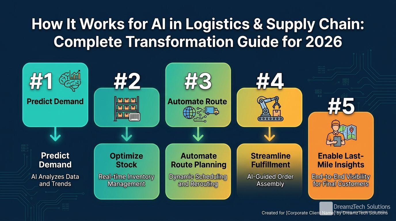 How AI in Logistics & Supply Chain: Complete Transformation Guide for 2026 works step by step