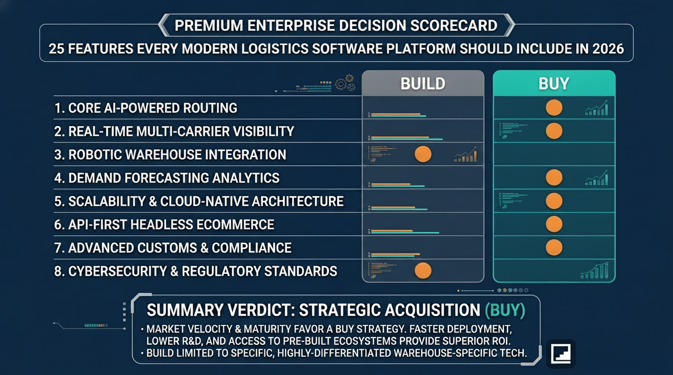 25 Features Every Modern Logistics Software Platform Should Include in 2026 evaluation scorecard