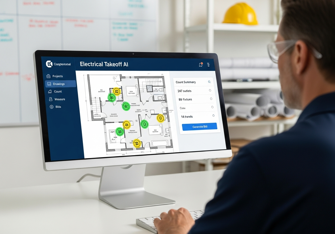 AI-Powered Electrical Takeoff System Enabling 40% More Bids Per Month for Regional Electrical Contractor