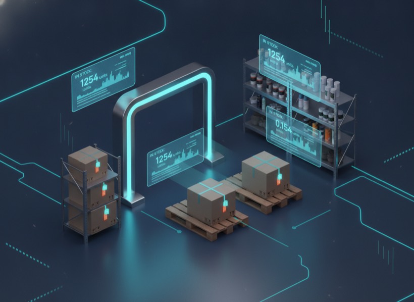 Real-time inventory and RFID tracking in a smart warehouse