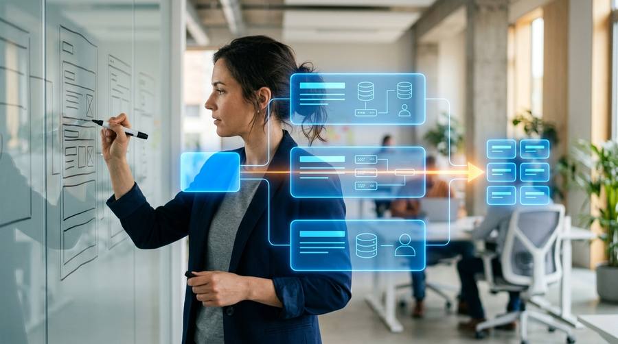 Solutions architect designing a target-state architecture and migration path