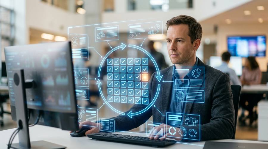 Engineer running automated regression tests to protect legacy behaviour