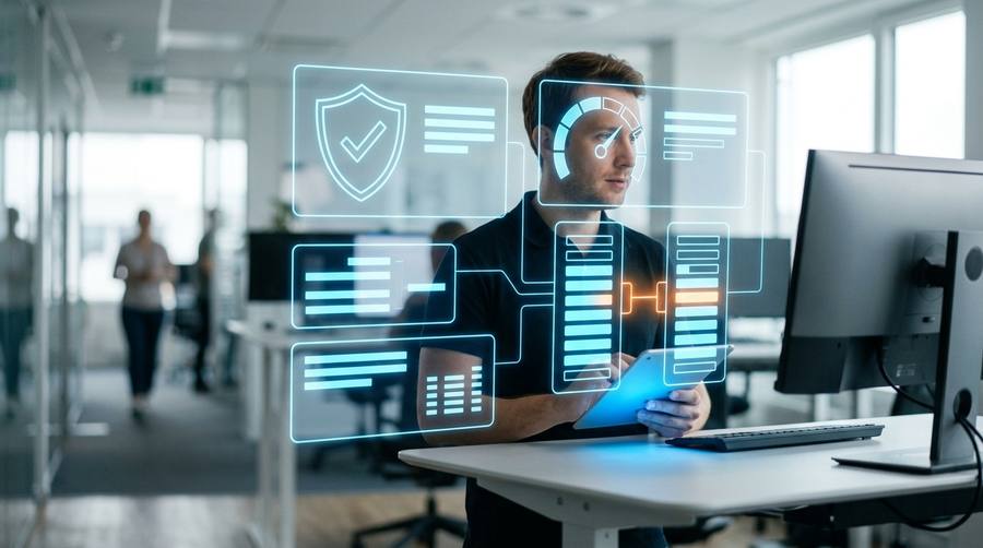 QA engineer validating performance, security and data integrity after modernization