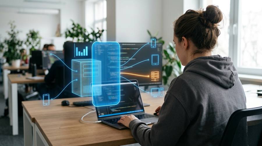 API facade exposing legacy capabilities to new channels before deeper modernization